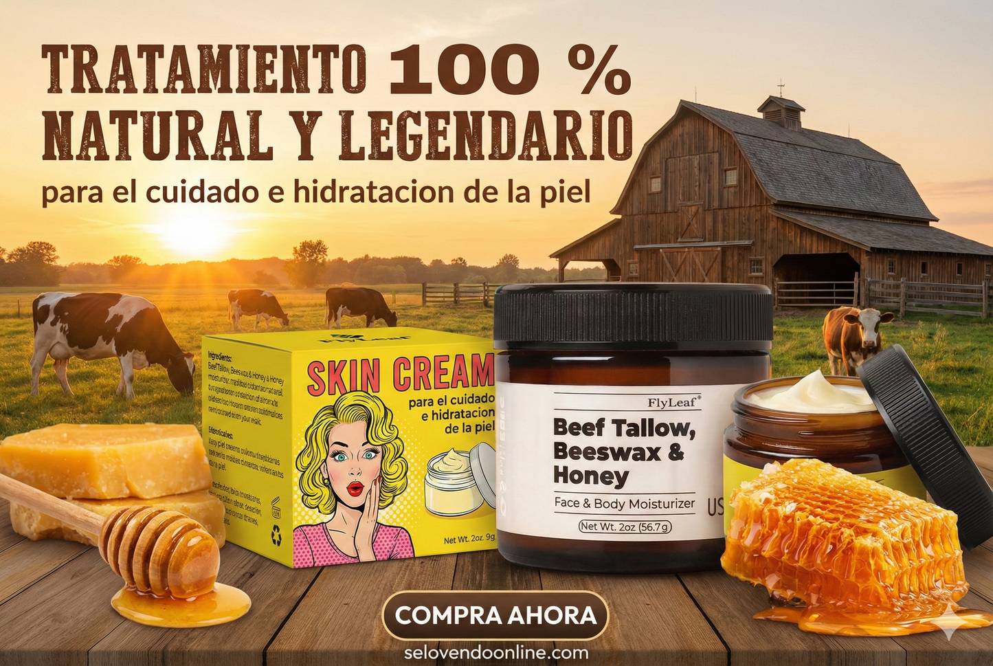 TRATAMIENTO Bálsamo ELIXIR de sebo de res y SKIN CREAM vitamina E mas olivo. se venden por separado