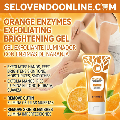 Exfoliante facial y corporal iluminador de naranja natural – Gel iluminador de 50 g