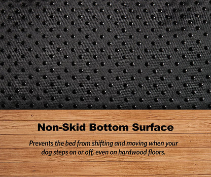 Small Quiettime Deluxe Gray Ombré Swirl Plush Pet Bed, Machine Washable, Non-Skid Bottom, Soft Crate Mat for 24-Inch Crates